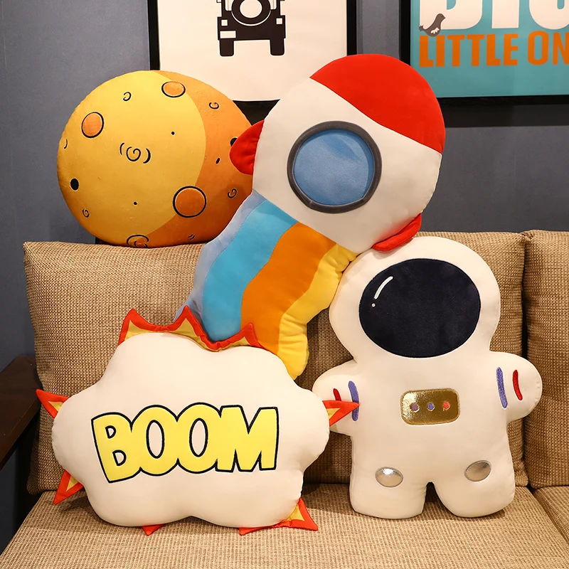 

Nice Plush Astronaut Spaceship Toy Stuffed Soft Science Fiction Type Soft Doll Kids Toys Creative Toys Children Birthday Gift