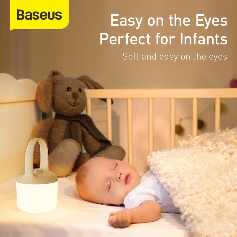Baseus сенсорный затемнения светодиодный ночной Светильник Портативный 3000-5000K