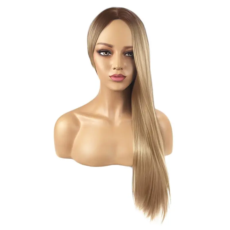 Женский парик длинные прямые синтетические Косплей парики для волос украшение