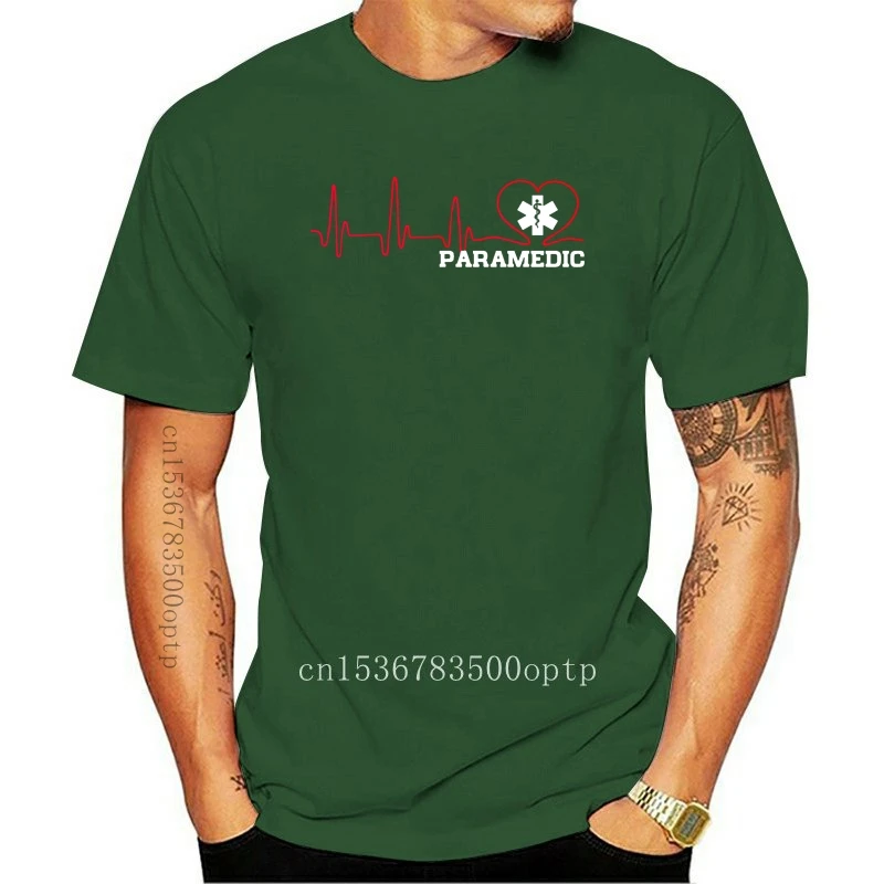 

New Fashionable Heartbeat Paramedic Standard Unisex Brand Clothing Harajuku Top Fitness Brand Clothing Funny T Shirt 019861