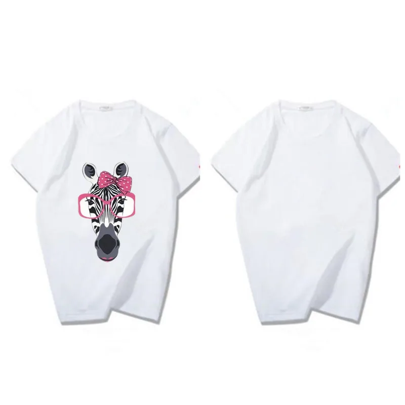 Модная одежда с мультипликационным принтом 23 см очки наклейки зеброй