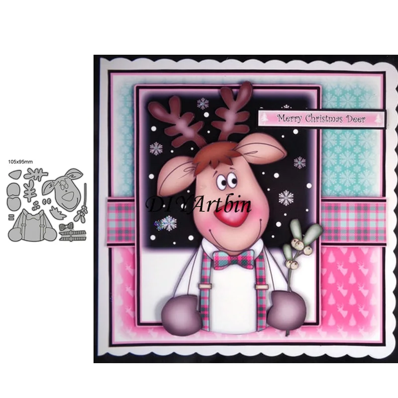 Счастливого Рождества олень режущие трафареты и тиснение штамп новинка 2020