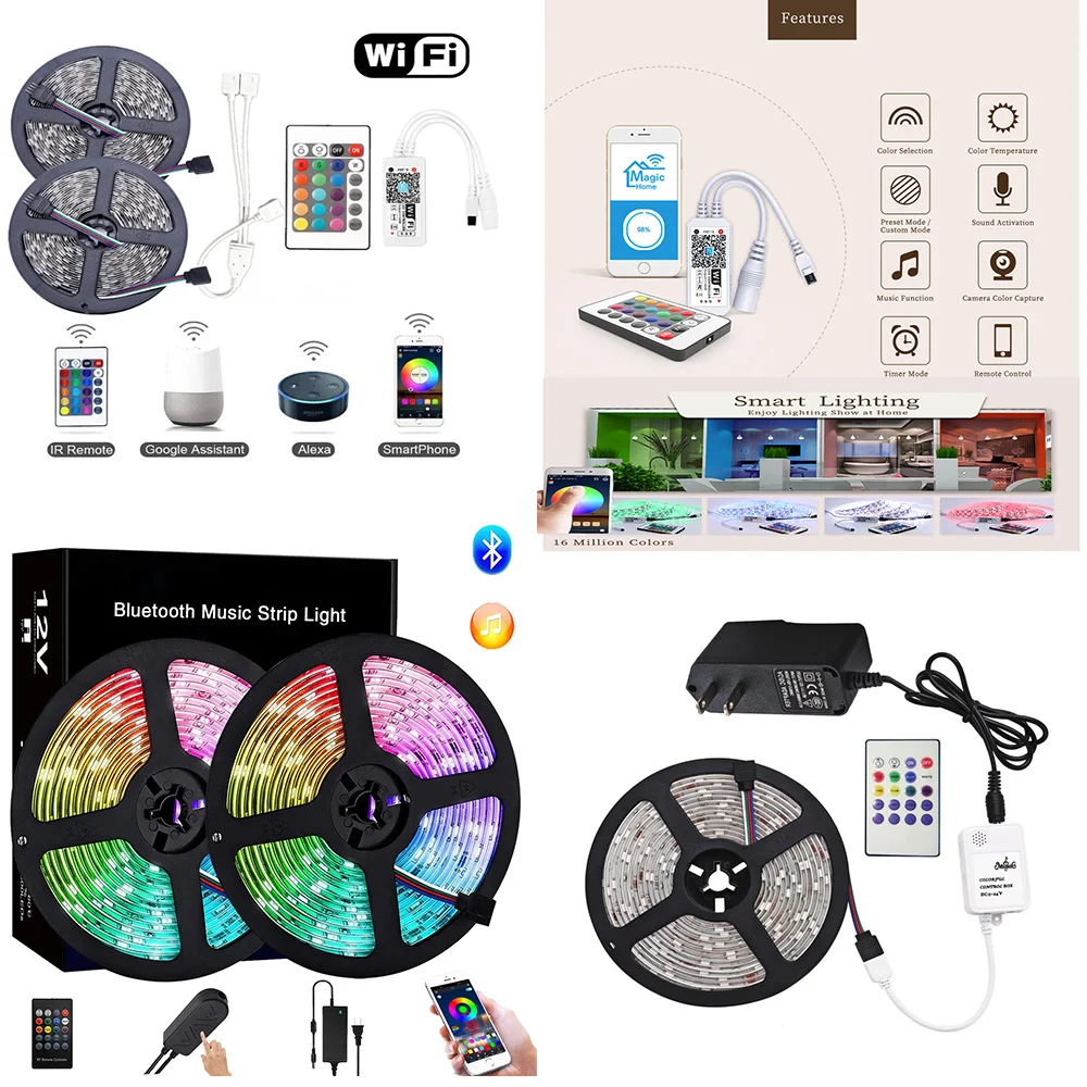 Цветная (RGB) Светодиодные ленты светильник 5050 5 м 10 светодиодный s лента SMD 15 м/20 не