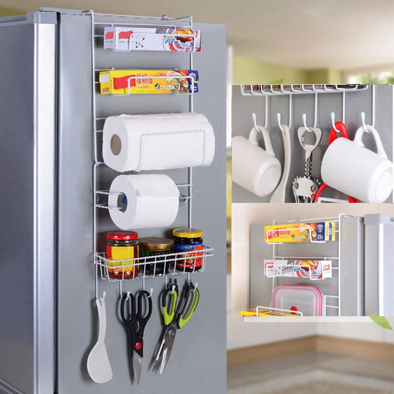 

Over Door Kitchen Storage Basket Spice Rack 6 Tiers Pantry Closet Fridge Holder