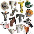 Животное жираф слон Фламинго голова настенное крепление подвесные плюшевые игрушки Спальня украшение искусство куклы фото реквизит