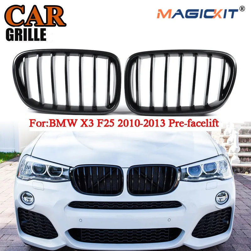 Magiccat 1 пара передних почечных автомобилей Замена гоночных Грили для BMW X3 F25 2010 2014