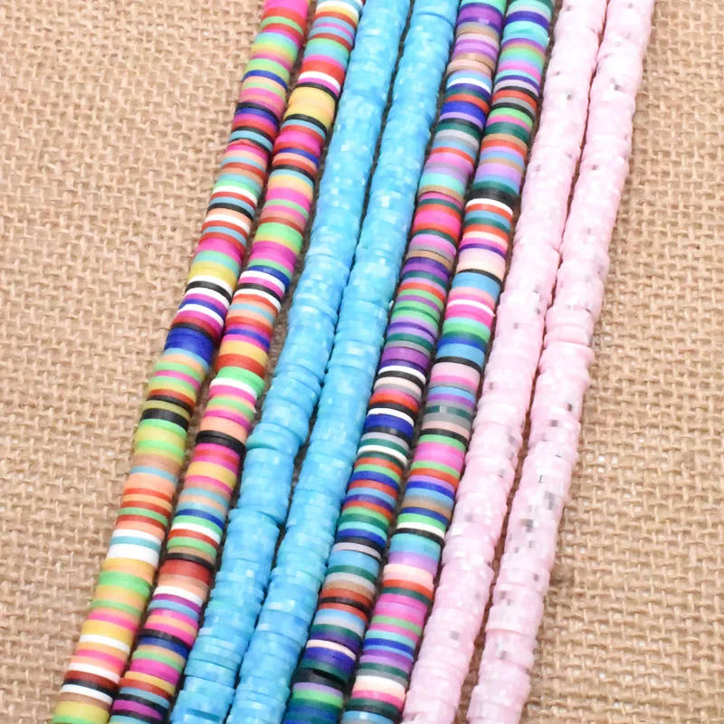 Высокое качество 8 мм плоские круглые полимерные глиняные бусины Свободные