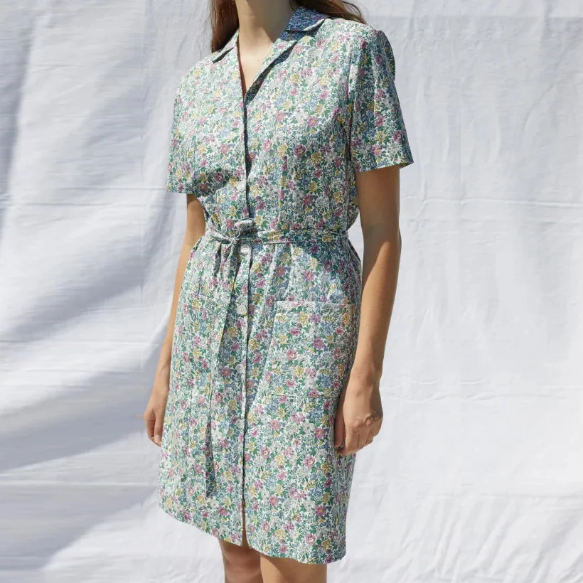 Женское однобортное Платье До Колена платье в стиле ретро с цветочным принтом V