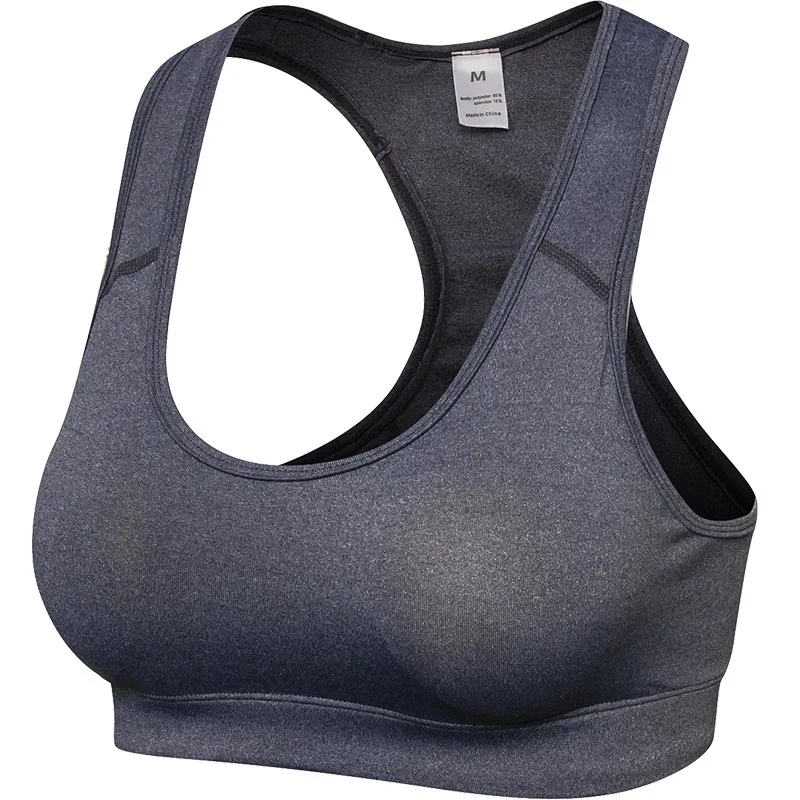 grey Copiro спортивные yoga спортивные высокие эластичные дышащие Бюстгальтеры Топ Фитнес Для женщин подбитый ватой спортивный пуш-ап бег yoga, без проволоки, дизайн - Цвет: grey