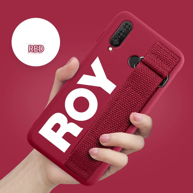 Red Ручной ремешок чехол для Xiaomi mi 9 SE 8 Pro Lite 6X A3 A2 A1 9T CC9 Max 2 3 Red mi K20 Примечание 10 7 6 mi x 2S чехол матовый Силиконовый чехол - Цвет: Red