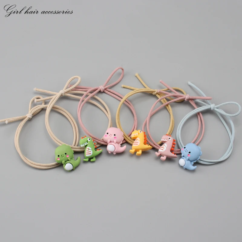 Детские резинки для волос с милыми животными 3 шт. эластичная резинка динозавром