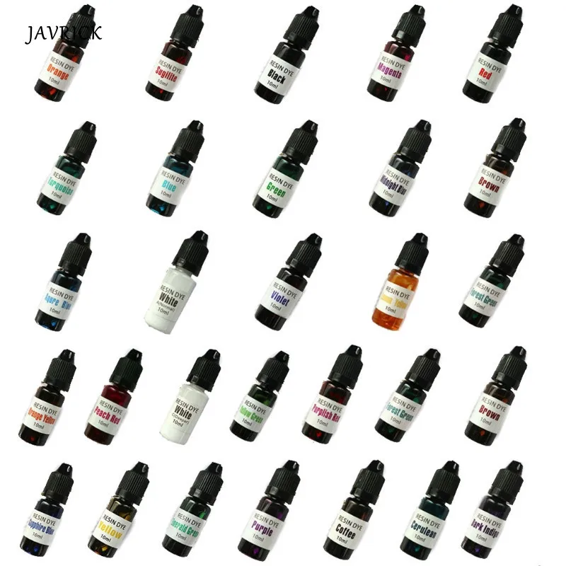 

28 Colors Epoxy Resin Diffusion Pigment Alcohol Ink Liquid Colorant Dye DIY Crafts Jewelry Making Accessories