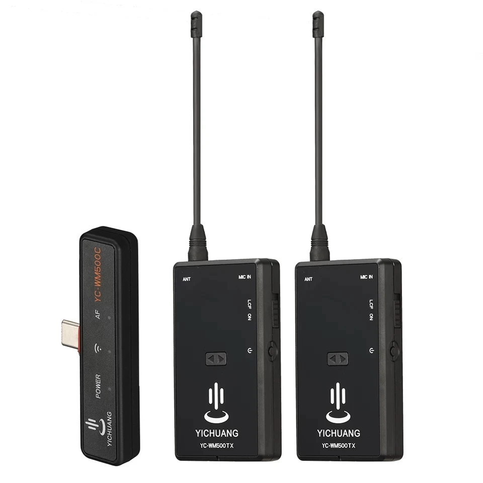 Беспроводной петличный микрофон с отворотом 20 каналов UHF 2 передатчика 1