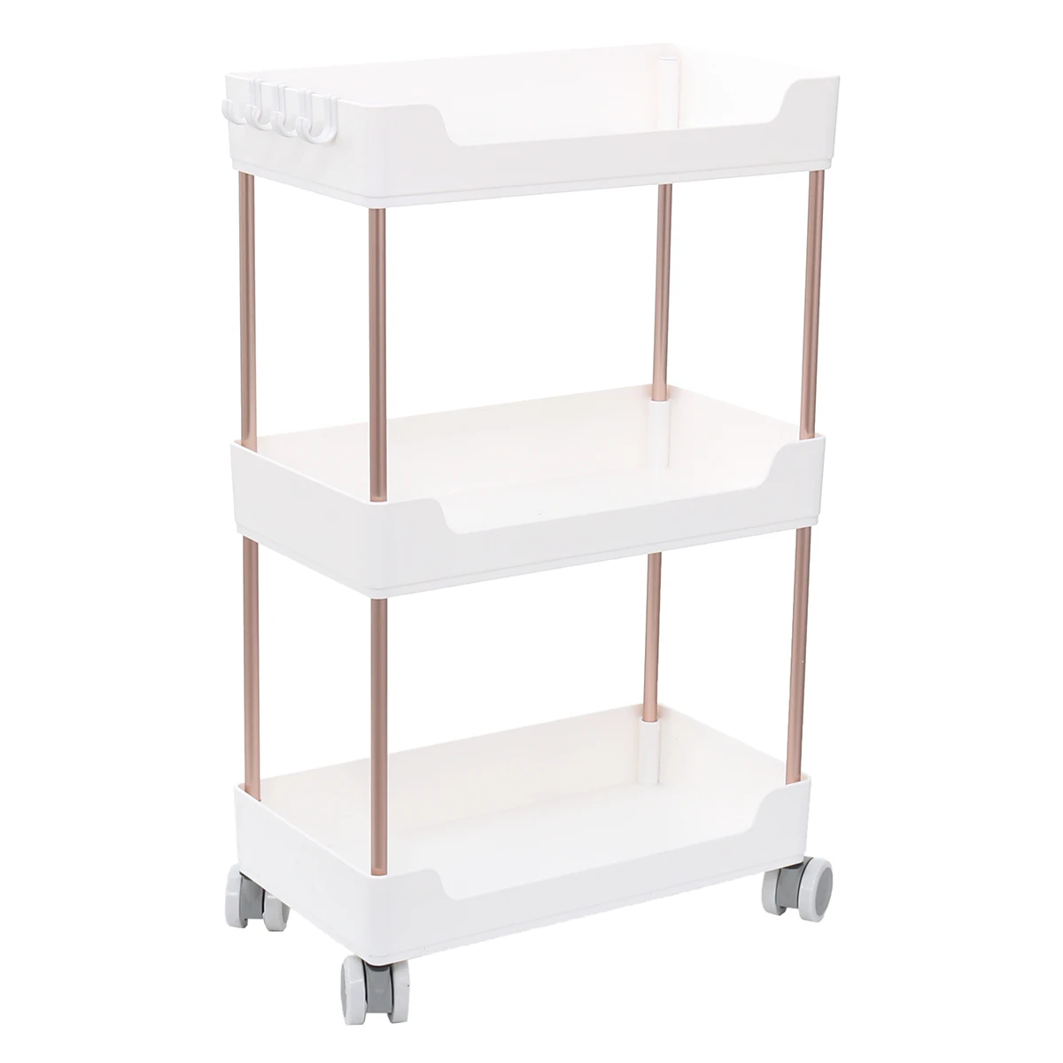 

Kitchen Bathroom Trolley Floor Shelf Multi-Layer Removable Storage Rack Bathroom Shelf Wheels Space Saving Storage Organizer