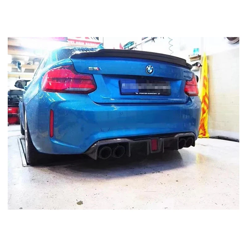 Для F87 M2 диффузор из углеродного волокна губа на задний бампер спойлер с
