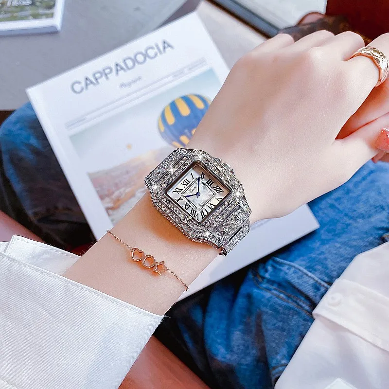 2021 New Diamond Women Watches Top Brand Leather Waterproof Sport Quartz Watch For Ladies Clock Gift Relogio Masculino