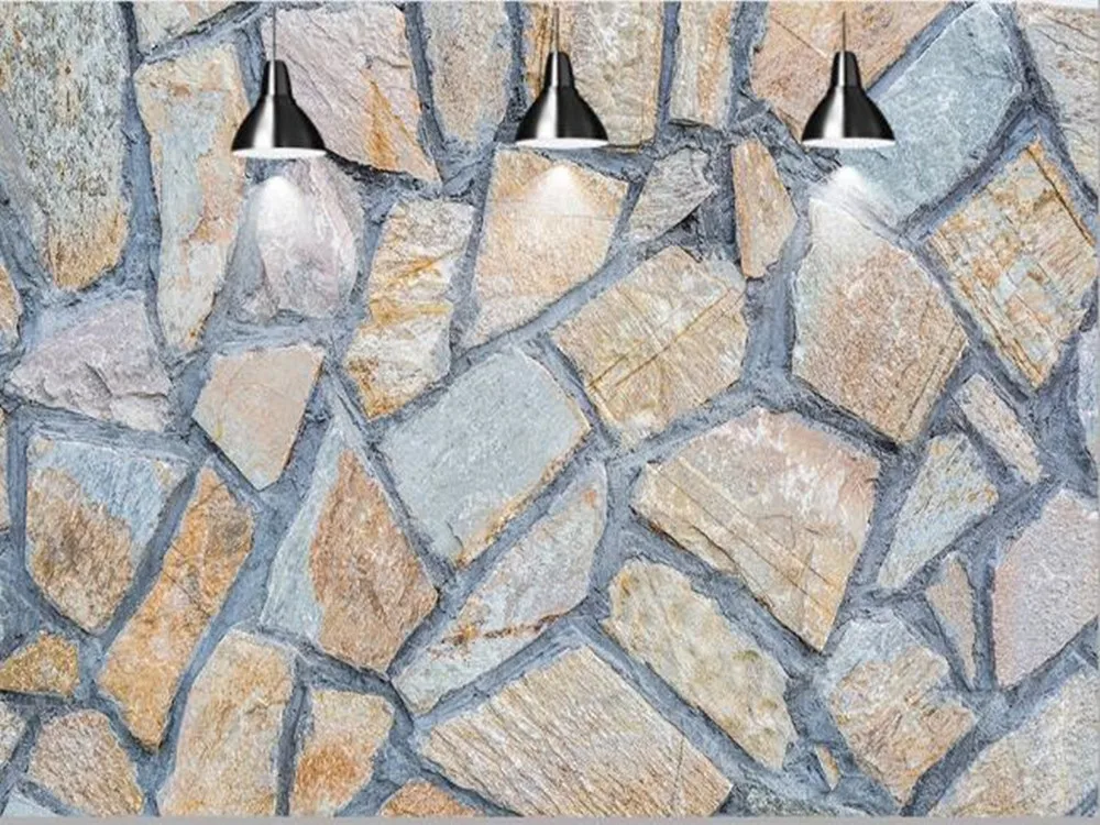 

Milofi custom 3D modern marble brick wall large TV bedroom background wallpaper mural