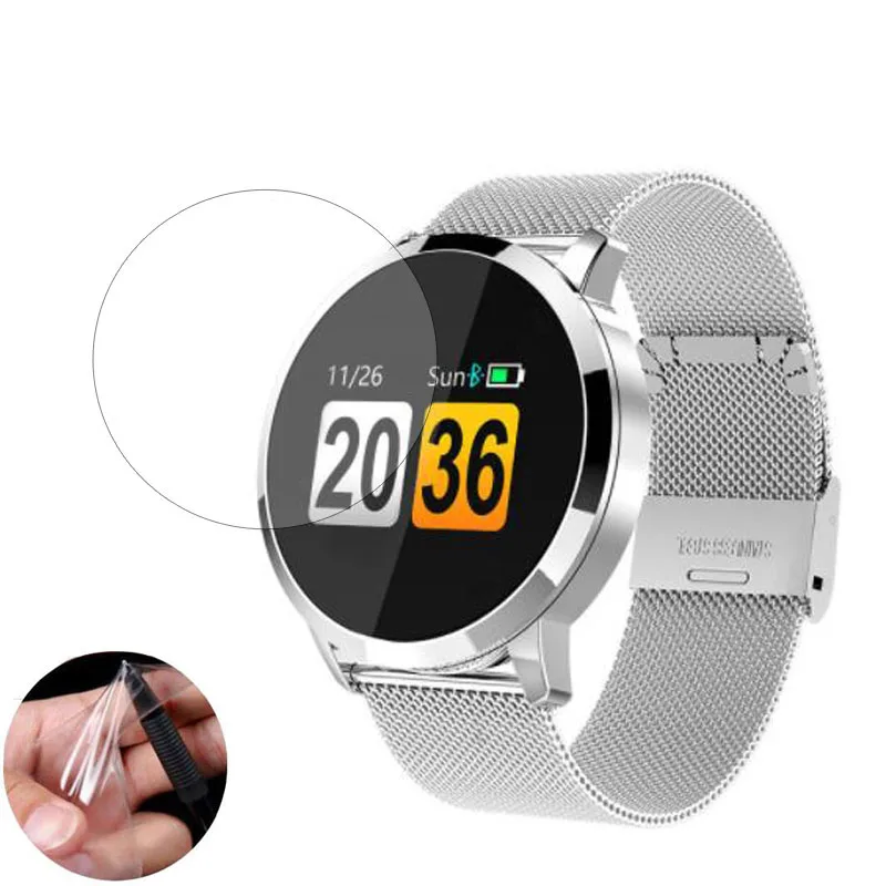 

3pcs Soft Ultra Clear Protective Film Guard Protection For Q8 Smart Watch Smartwatch Display Screen Protector Cover (Not Glass)