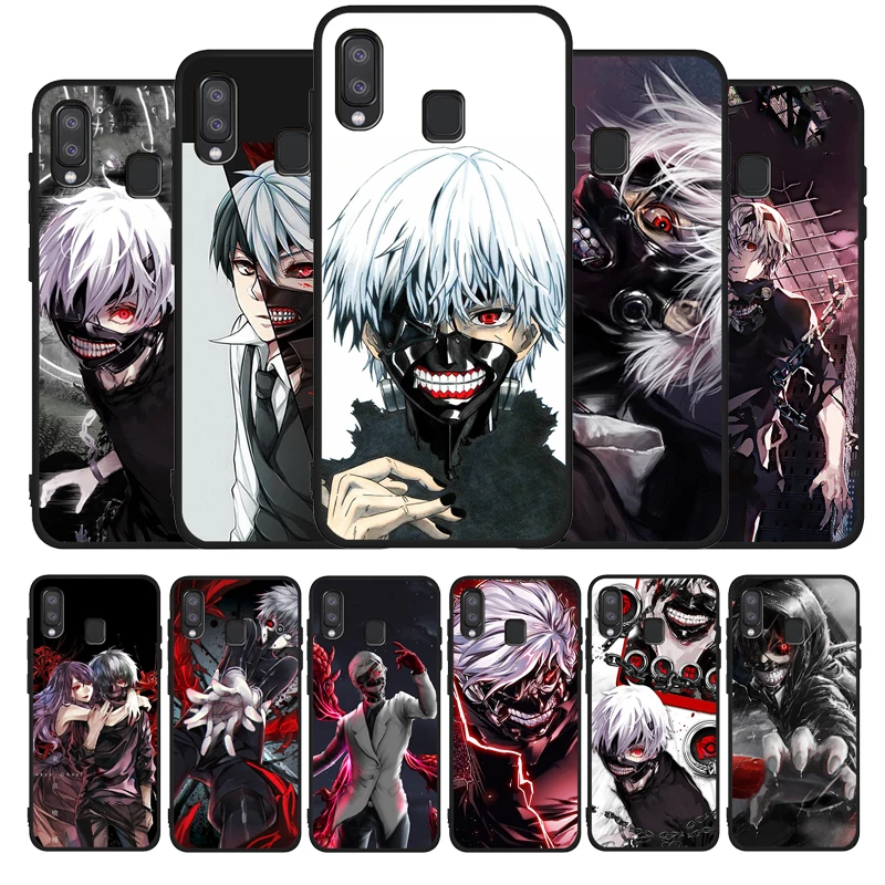 Токийский Гуль аниме Kaneki Ken Черный силиконовый чехол для телефона samsung galaxy A10 A30 A40