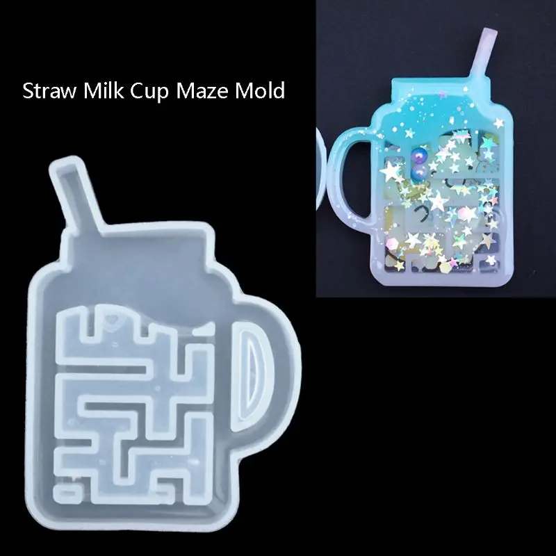 1 шт. Новое поступление лабиринт формы шейкер для бутылки молока УФ-смола