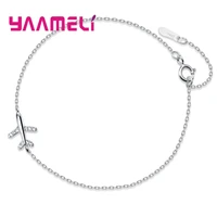 child kid jewelry fine 925 sterling silver clear rhinestone cubic zircon airplane necklace earrings bracelet ring gift sets