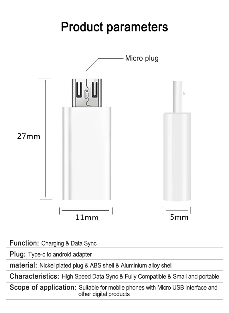 Кабель адаптер PUJIMAX Type C к Micro USB для телефонов Android зарядное устройство конвертер