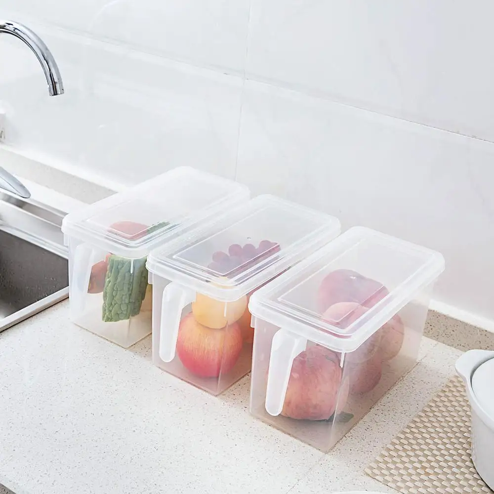 Кухонные большие пластиковые банки для хранения прозрачный холодильник фруктов