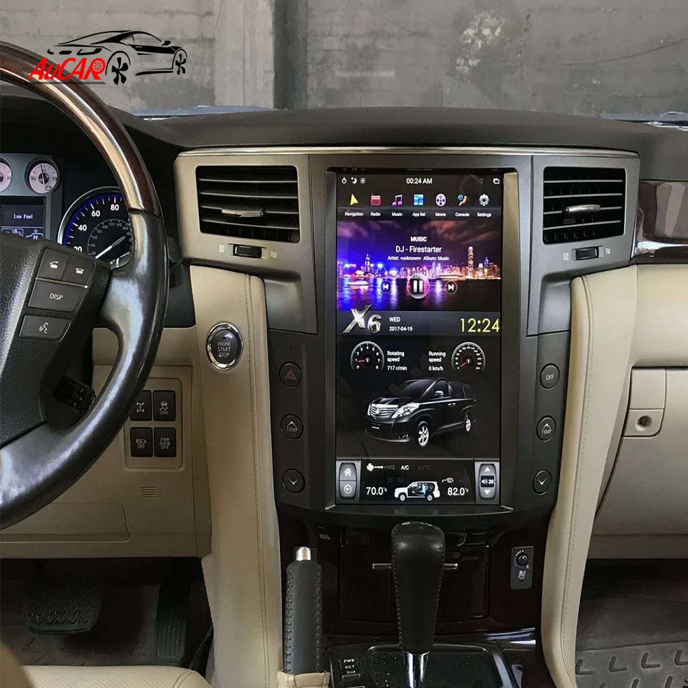 Мультимедийная Автомагнитола AuCAR в стиле Тесла для lexus lx570 2007 2015 Android 9 0 GPS