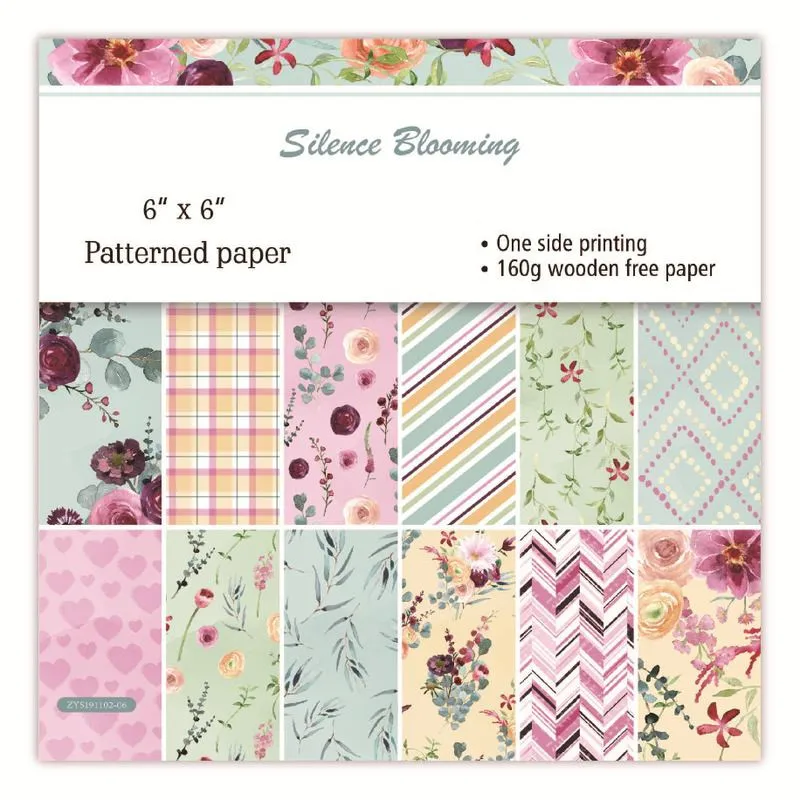 24 шт. набор из бумаги для скрапбукинга с цветками скрапбукинга|Крафт-бумага| |