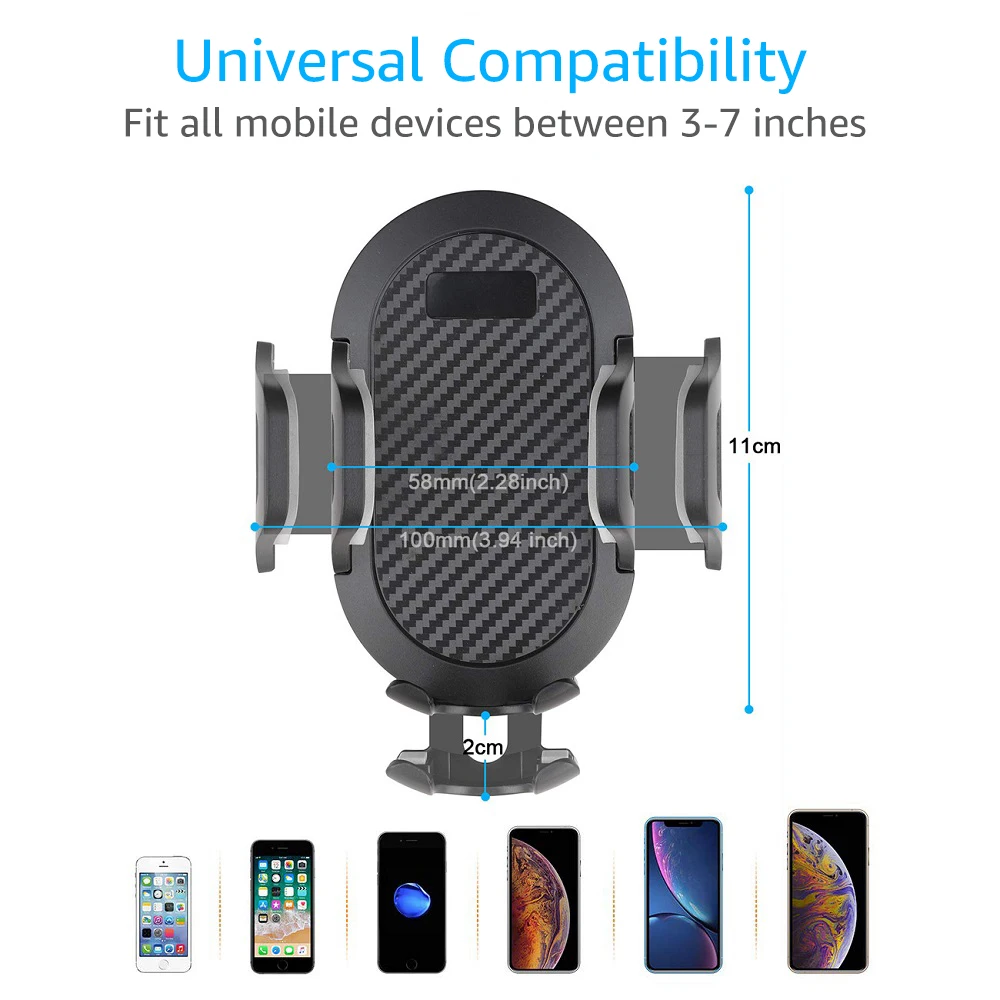 Автомобильный держатель для телефона на лобовое стекло iPhone Xs Max Xr X 8 7 дюймов