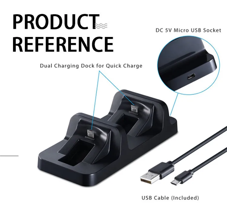 Зарядная станция с двумя USB светодиодный зарядная станция Подставка для sony playstation 4/PS4/PS4 Slim/PS4 Pro игровой контроллер