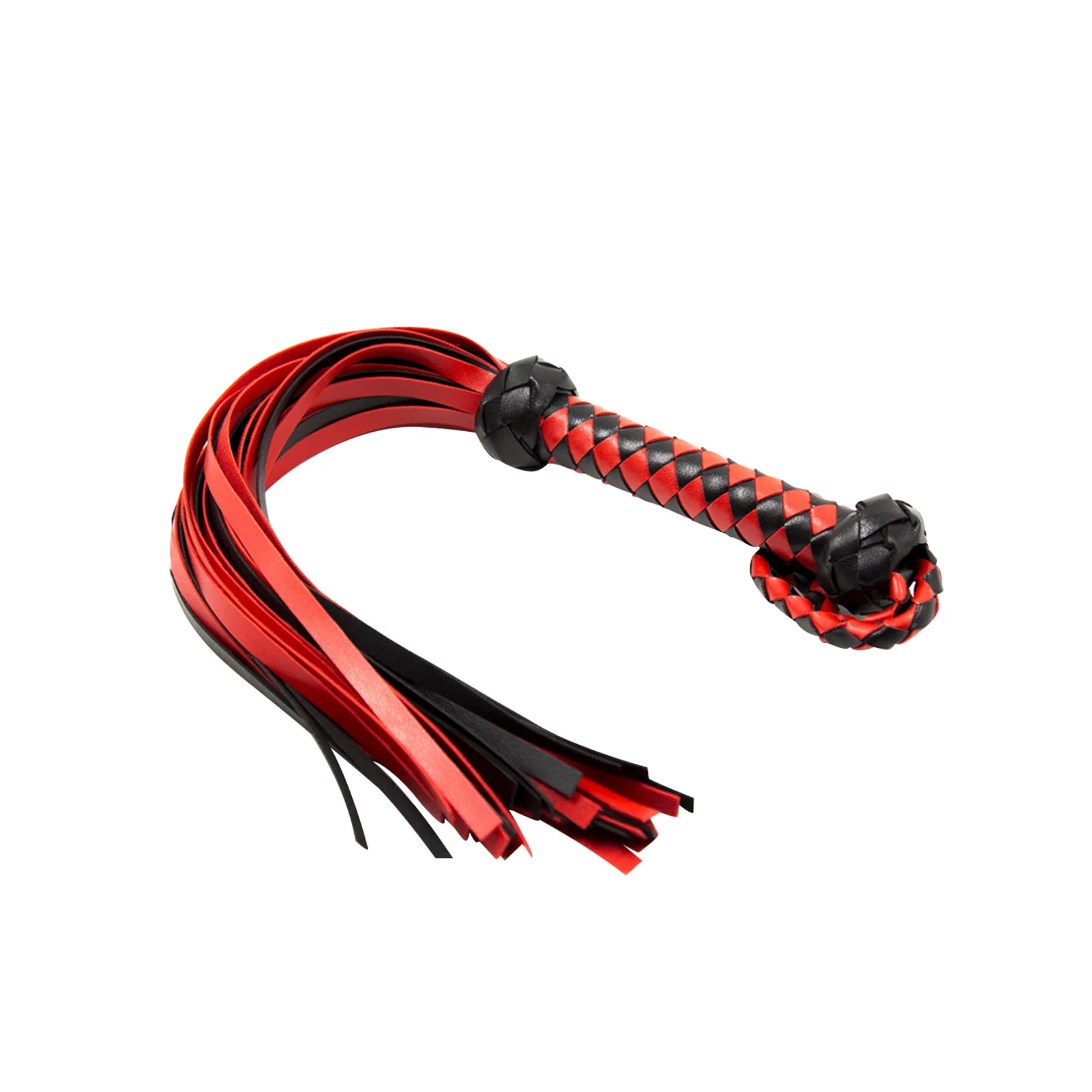 

Faux Leather Portable With Handle Role Play Short Training Tool Flogger Horse Riding Whip Equestrian Outdoor Sports Non Slip