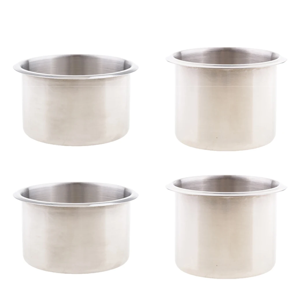 

4x Stainless Steel Recessed Cup Drink Holder for RV Boat Marine Camper Trailer Motorhome 90x55mm & 68x55mm