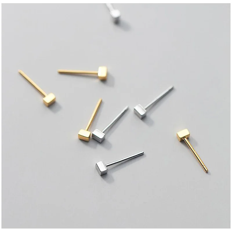 Серьги гвоздики из серебра 100% пробы 1 пара|Серьги-гвоздики| |