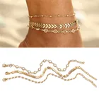 3 шт., браслет на ногу с кристаллами