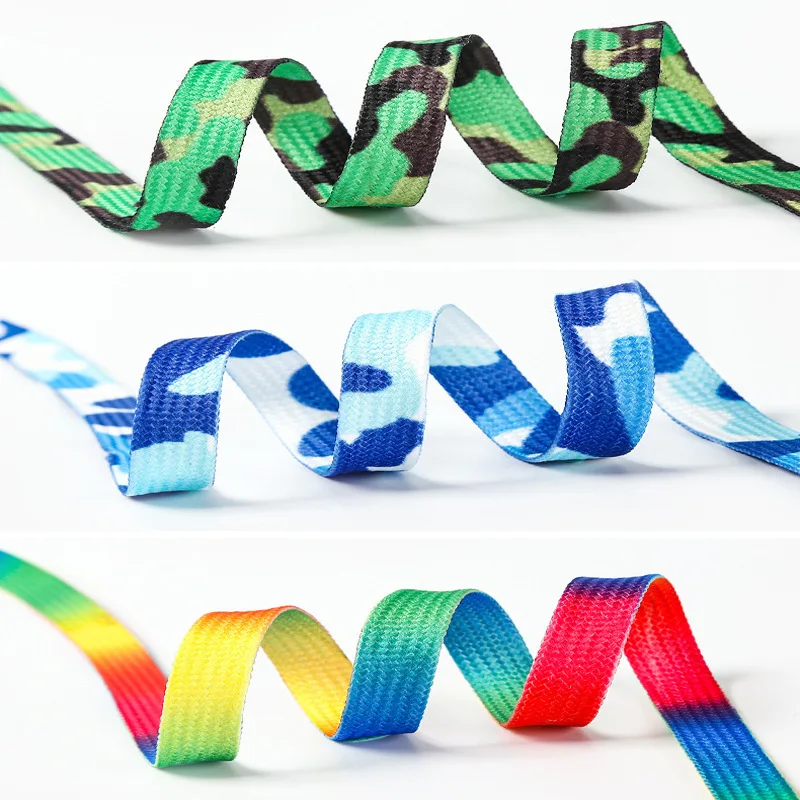 50 Pairs/Lot Print Shoelace Sneaker Shoe Laces Strings Bootlaces Sport Boot lace Athletic Shoe String Ribbon Laces Hot