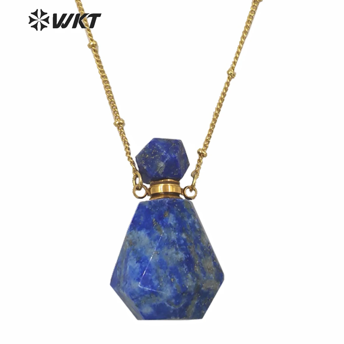 

WT-N1162 WKT!!! yellow citrines smokey amethysta rose crystal Necklace perfume bottle shape Pendant with gold chain Necklace