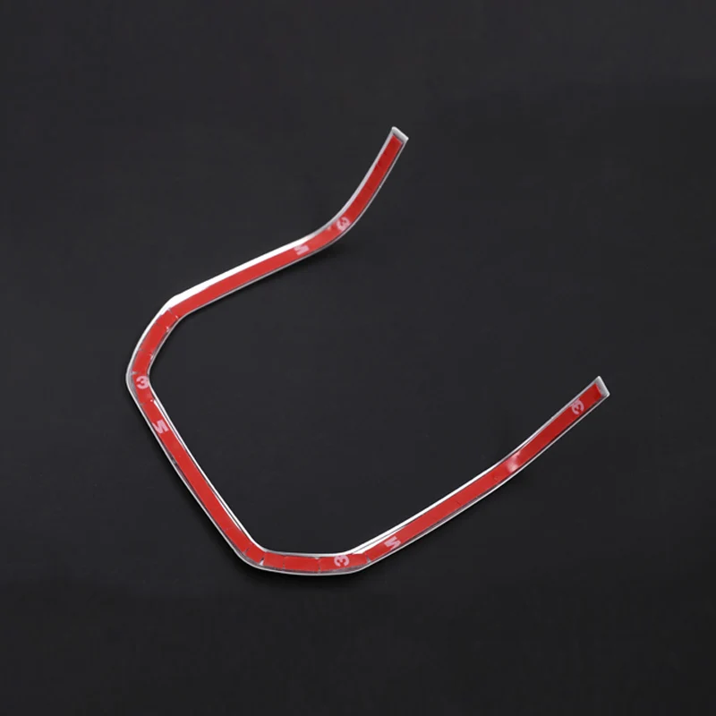 ABS хромированные матовые Серебристые декоративные полоски на руль автомобиля