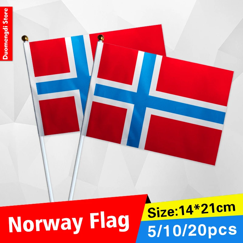 Флаг Норвегии машущий руками флаг с шестом для рекламы украшение небольшие Флаги