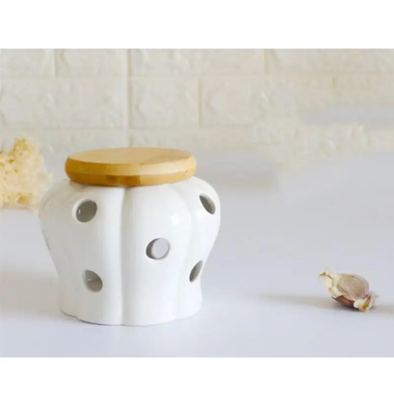 Круглые керамические баночки для хранения чеснока 1 шт. герметизация кухонные