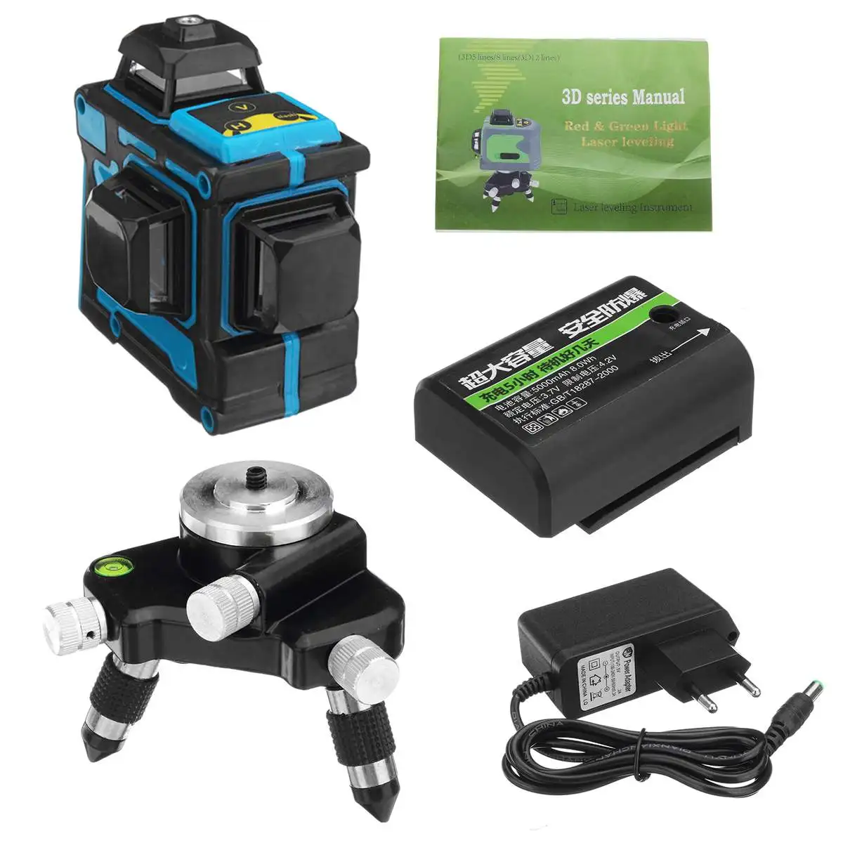 

4D 12 Lines Laser Level Green Light LED Display Auto Self Leveling 360 Rotary Measure Horizontal Vertical Cross Remote Control