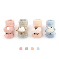 2020 new 0 1 year old baby socks thickened winter warm cotton bebe socks cartoon floor non slip toddler shoes