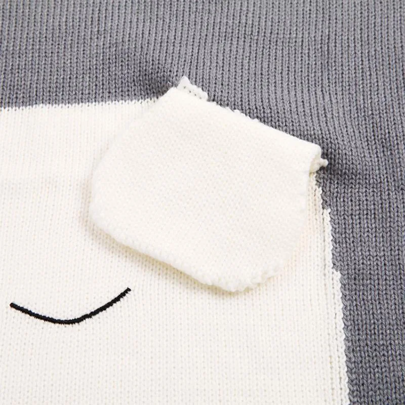 Мягкое вязаное шерстяное одеяло для новорожденных весна осень милое 3D в форме