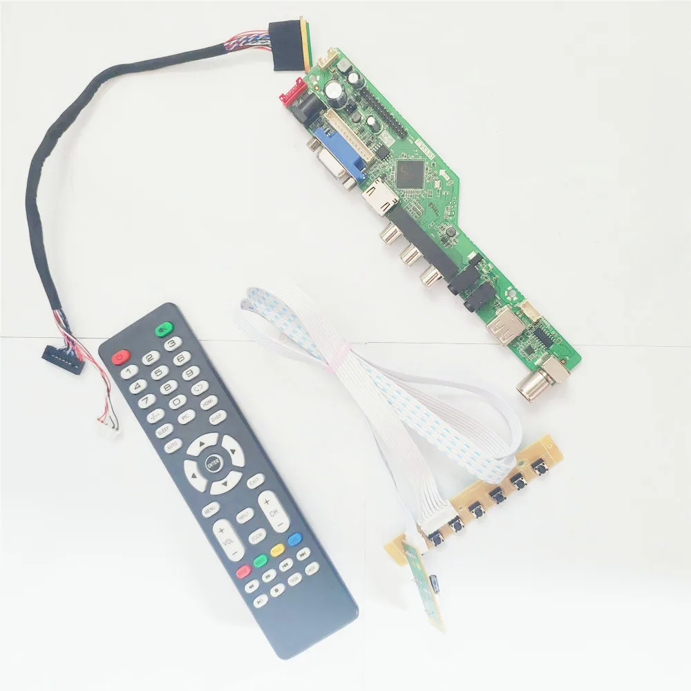 Для B156HTN03.2 B156HTN03.3 TV53 плата контроллера экрана LVDS 40Pin WLED 15 6 &quotVGA + HDMI-Совместимость AV