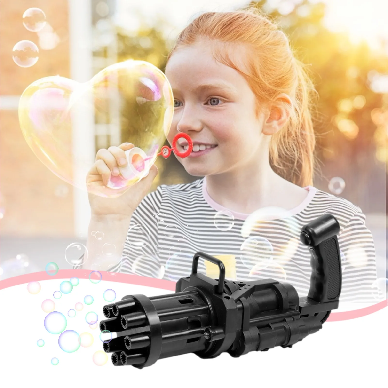 Новинка электрическая пузырчатая машина Gatling летний пистолет для мыльных