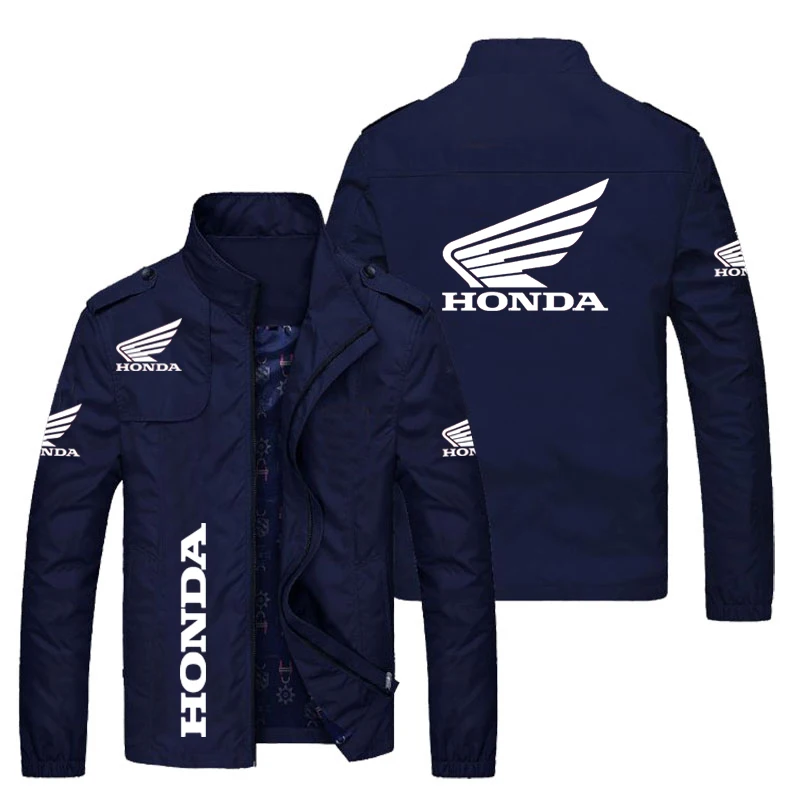 

Honda Men Jacket Honda Car Brand Logo Jacket 2021 Coat Autumn Fashion Loose Bomber Jacket Varsity Jacket Motorcycle Racer Jacket