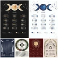 Календарь Witchy Moon Wicca 2022, плакат и печать, оккультистичный стиль бохо, лунный фаз, Декор, настенное искусство, холст, картина для гостиной без рамки - фото