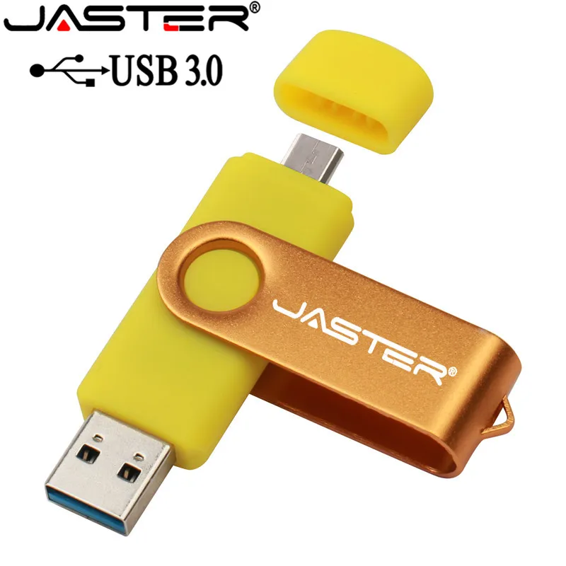 USB флеш-накопитель JASTER 2 в 1 3 0 256 ГБ 64 32 16 8 OTG высокоскоростной для Android/ПК |
