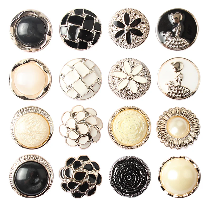 10PCS21MM Красивая жемчужная металлическая кнопка для пальто Скрапбукинг пошив одежды аксессуары для одежды DIY ремесла