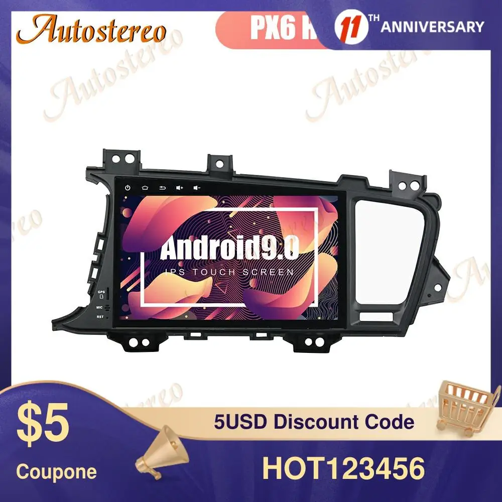 DSP Android 9 автомобильный магнитофон GPS карта навигации для KIA Optima K5 2010 2013 головный